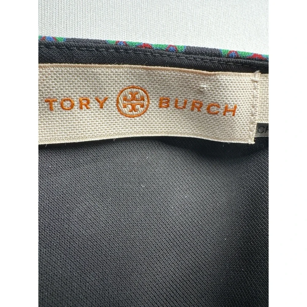 Tory Burch Dress Womens 2‎ Ruffle Green Batik Medallion Cottegecore Flowy Wrap